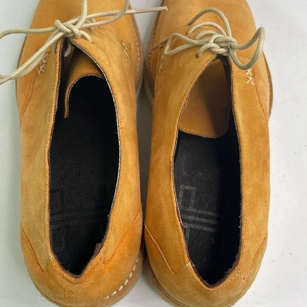 Hardy light orange suede lace up shoes